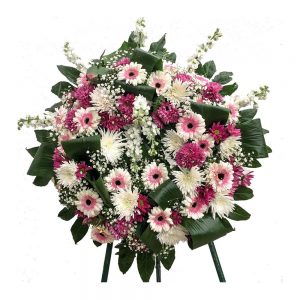 Coroa de Funeral tons rosa