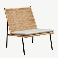 Cadeira Rattan com almofada